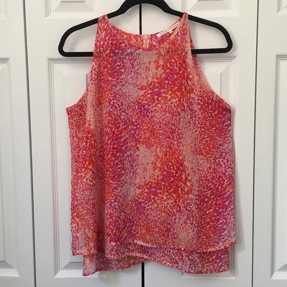Multi-Colored Pink Top